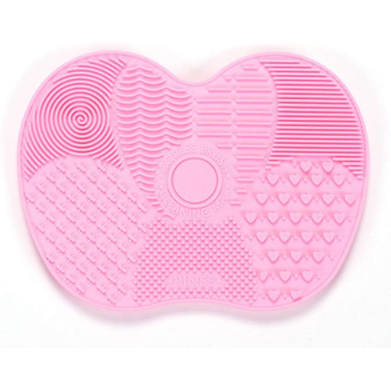 Limpiador de brochas de maquillaje de silicona, almohadilla de limpieza