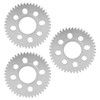 3Pcs Spur Gear 8 Holes Aluminium 4mm Thickness 14mm Centre