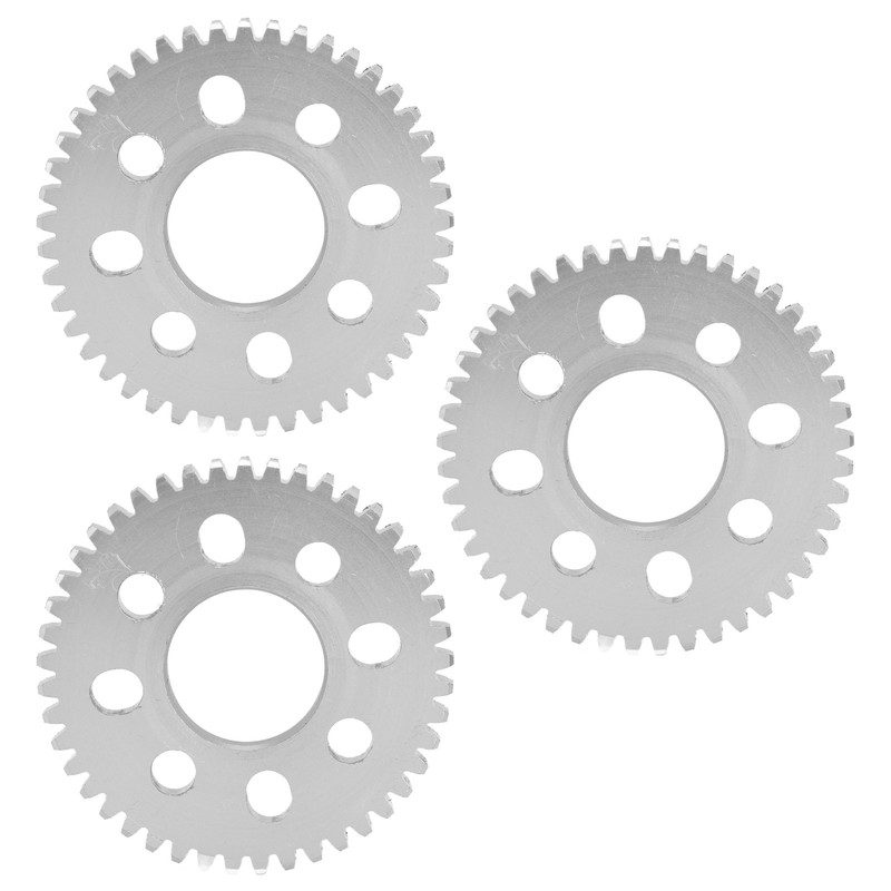 3Pcs Spur Gear 8 Holes Aluminium 4mm Thickness 14mm Centre