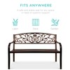 Best Choice Products Outdoor Bench Steel Garden Patio Porch Furniture