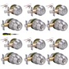 Lanwandeng (6Sets) All Keyed Same Entry Door Knob and Single