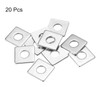 uxcell Square Washer, 20pcs M8x20x20x2mm 304 Stainless Steel Square Plate