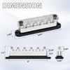 RVBOATPAT 600A Power Distribution Block 12V Bus Bar 6 x