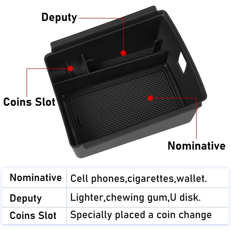 TTCR-II Compatible with 2025 Volkswagen Tiguan Center Console Organizer, for