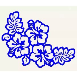 Egl Hibiscus Flower Window Sticker Vinyl Decal Hawaii Aloha Tropical Beach Ocean