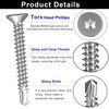HanTof 100Pcs Torx Drive High-Strength Quick Tapping Screws for Metal,