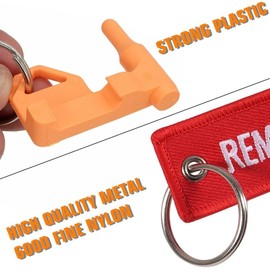 YONCONO 3Pack Chamber Safety Flag Fits Rifle Handguns Shotgun Pistol, Embroidery Tags Keychain Remove Before Pew Pew - Universal Compatibility (Red)