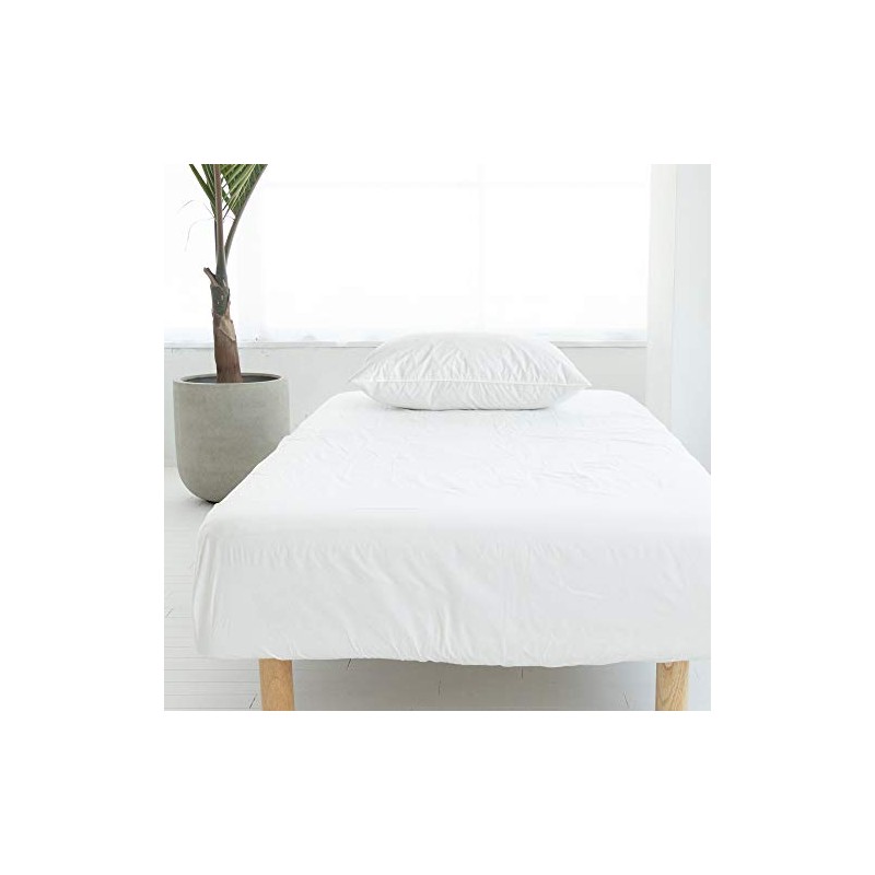 Nishikawa 2187-01001 Fitted Sheet, White, Single, 39.4 x 78.7 x