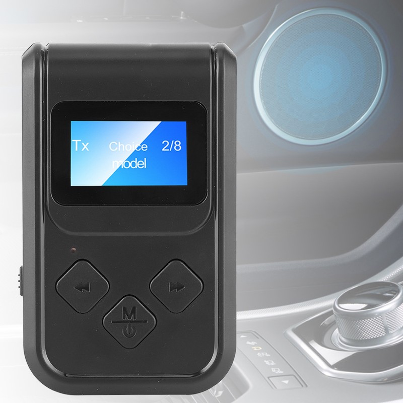 Bluetooth 5.0 Audio Adapter Stereo Wireless Transmitter Receiver for Car