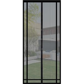 Sekey 130x230cm Tendina Magnetica per Zanzariera, Ideale per Porte da Balcone, Cantine, Terrazze (Ritagliabile in Altezza e Larghezza), Facile da Montare, Colore: Nero