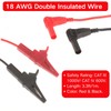 2PCS Heavy Duty Alligator Clips Test Leads, 18AWG Multimeter Alligator