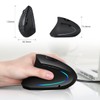 MOYAC Mouse Ergonómico Alarmbrico con 6 Botones, Mouse RGB Silencioso