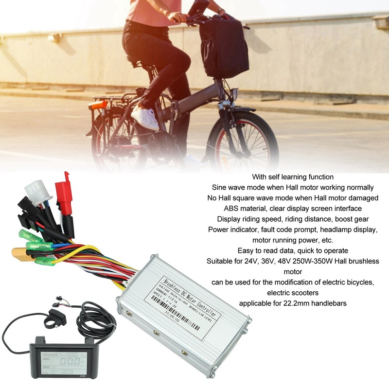 Electric Bicycle Brushless Controller Kit 3 Mode Sine Wave Scotter