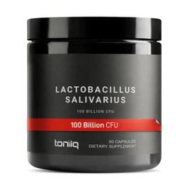 100 Billion CFU Lactobacillus Salivarius Probiotic - Highest Verified CFU Count - Third-Party Lab Tested for Potency - 60 Vegetarian Capsules - 30 Servings - TQ Verified