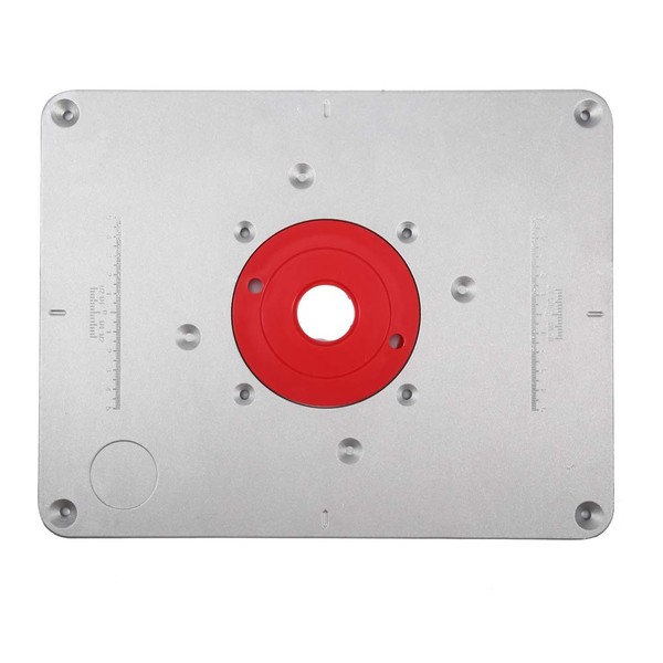 Hffheer Aluminum Alloy Router Table Insert Plate with Insertion Ring
