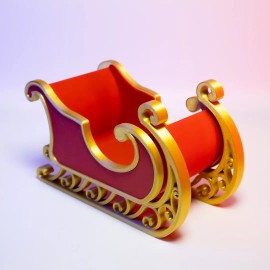 Santa’s Sleigh Festive Holiday Decor Christmas Decoration Classic Sleigh Display