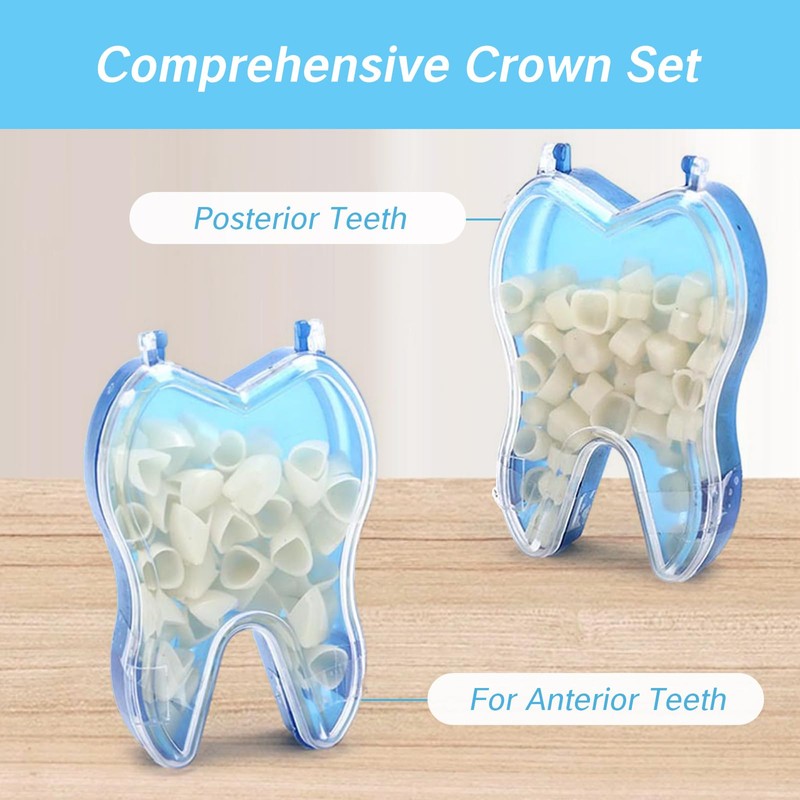 YAFIYGI 100 PCS Temporary Crowns for Teeth Dental Crown Kit
