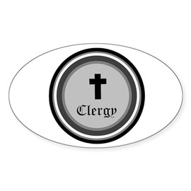 CafePress Clergy Sticker Oval Car Bumper Sticker