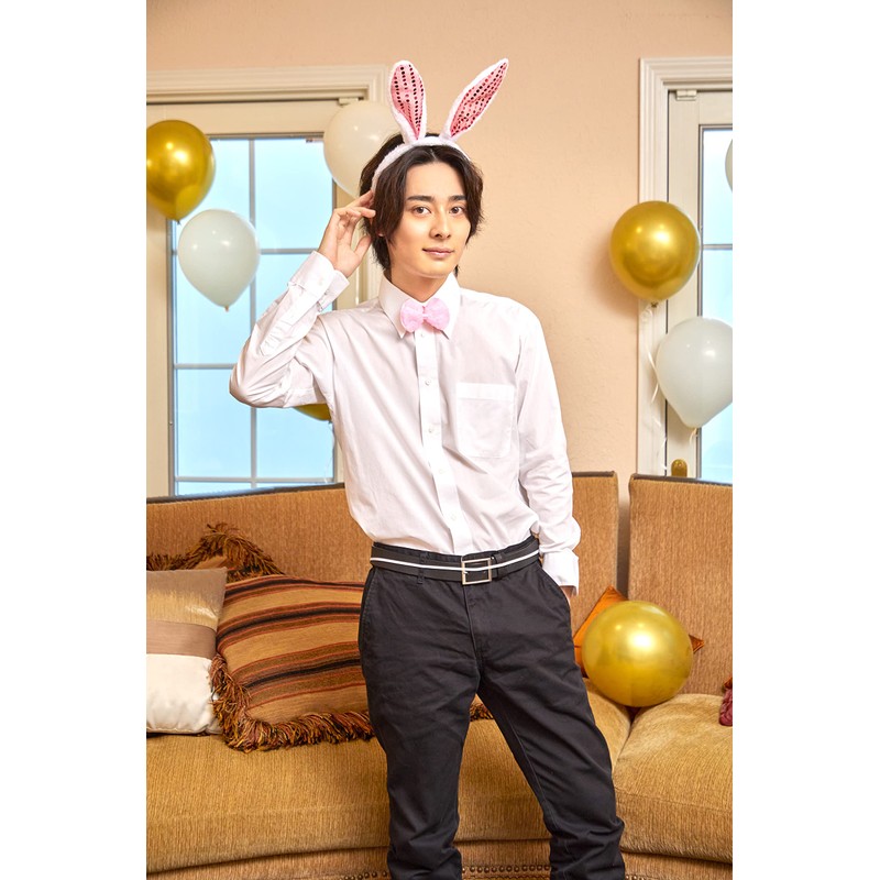 Clearstone Cosplay Halloween Rabbit Headband Set, Unisex White