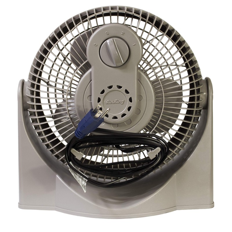 Air King 9530 9-Inch 3-Speed High Performance Pivot Fan, gray