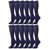 12 Pairs Multi Color Women Stretchy Spandex Opaque Knee High
