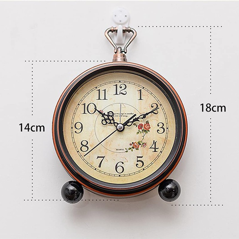 SWHONG Rural Mantle Clock Metal Clock Home Decoration Mantle clock