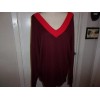 Express Women's V Neck Sweater Burgundy/Red Size S NWT (B17)