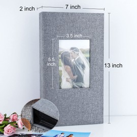 Vienrose 6x4 Photo Albums Slip In for 300 Photos Linen Cover Black Pages Photo Books Large Capacity Picture Albums for Valentine Wedding Christmas Birthday