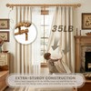 TKZTKZ Wood Double Curtain Rod,1" Adjust Farmhouse Boho Wooden Rods,36-88"
