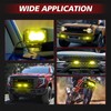 LTEODCHEW 3 Inch LED Pod Lights Yellow 2PCS Off Road