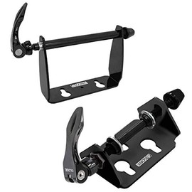 GORIX End Hardware Front and Rear Set Front and Rear Fork Mount for Car Interior Storage [Compatible with Road Bikes and Mountain Bikes] Wheel Running Display Stand (SJ-0114 SJ-8016) (End Fittings for Rear Use, Black, Fork Mount, Matte Black)