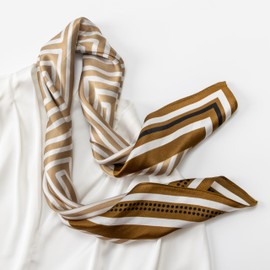 100% Mulberry Silk Scarf for Women, Bandana Square Satin Neck Head Scarf for Hair 27"x27" Handbag Accessories