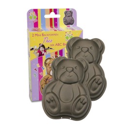 Staedter Mini Theo The ABC Bear Kids Baking Mold, Brown, 8 cm, 2-Piece