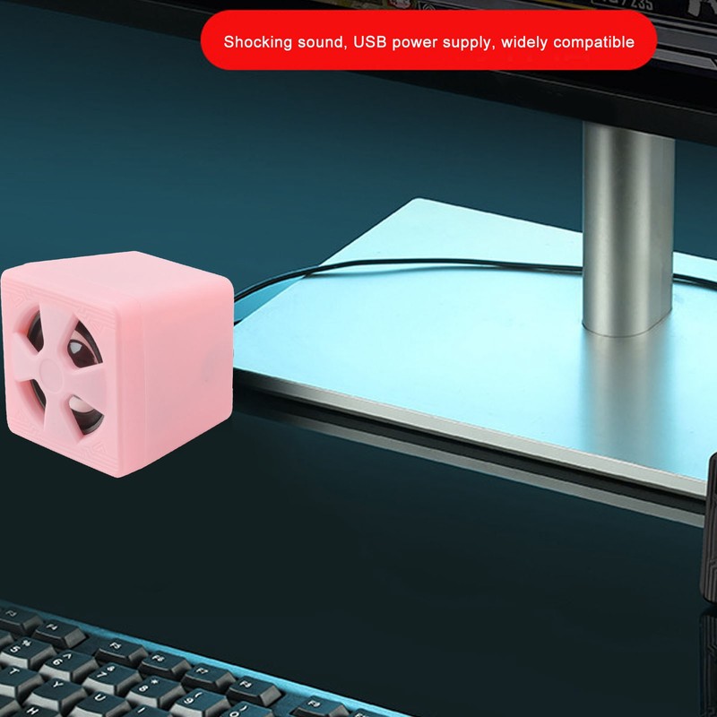 1 Pair 3.5mm Desktop Speaker Stereo Surround Sound Volume Adjustment