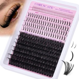 100D Lash Clusters with Bottom Lashes Spikes Eyelash Clusters Multi-type Individual Lashes Thick DIY Lash Extension Kit Fairy Cluster Eyelash Extensions 5-20mm Wispy Cluster Lashes by CORUSCATE