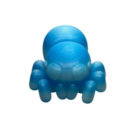 Jumbo Flexi Spider Figurine ‚Äì 3D Printed Poseable Desk Toy:_White blue translucent