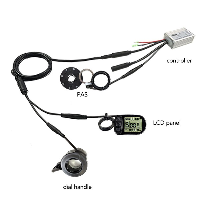 15A Electric Bike Motor Controller Kit Waterproof Controller with LCD5