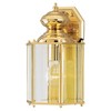 Westinghouse 6685300 One-Light Exterior Wall Lantern, Polished Brass Finish on