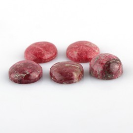 CRYSTALINES Wholesale Thulite Gemstone Cabochons, Natural Pink Stone for Jewelry Making, High-Quality Bulk Supply, DIY Crafts and Designs, Healing Crystals, Chakra Stones, Gem Collections