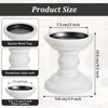 4 Pcs Wood Pillar Candle Holder Rustic White Candle Holder