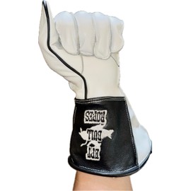EPT Bull Ropes Bull Riding Glove Adult Right Hand White Leather Brand Sz: 7.5