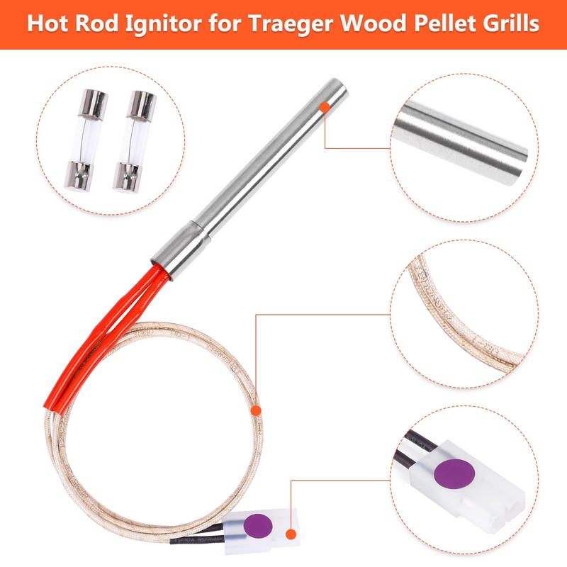 2 Pack Replacement Hot Rod Ignitor Kit for Traeger and