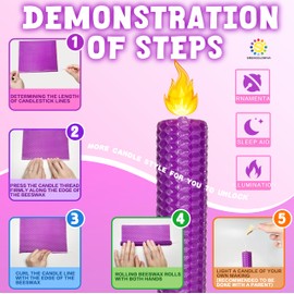 Beeswax Candle Making Kit for Starter,Candle Rolling Kit for Kids,Craft Supplies Kit Art Project Activity Gifts,Art & Crafts DIY Kit for Birthday,School Activities,Easter Christmas Holiday Age 4+