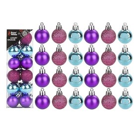 Baubles Christmas Decorations (24pc Round Baubles)