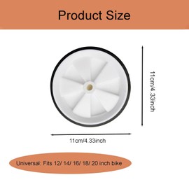 Ragyzity Bicycle Training Wheels for Kids, 1 Pair Bike Assist Wheel Balance Stabilisers Training Tool, Kids Bike Stabiliser Cycling Support Wheel Repair, Balance Stabilisers Training Tool(White)