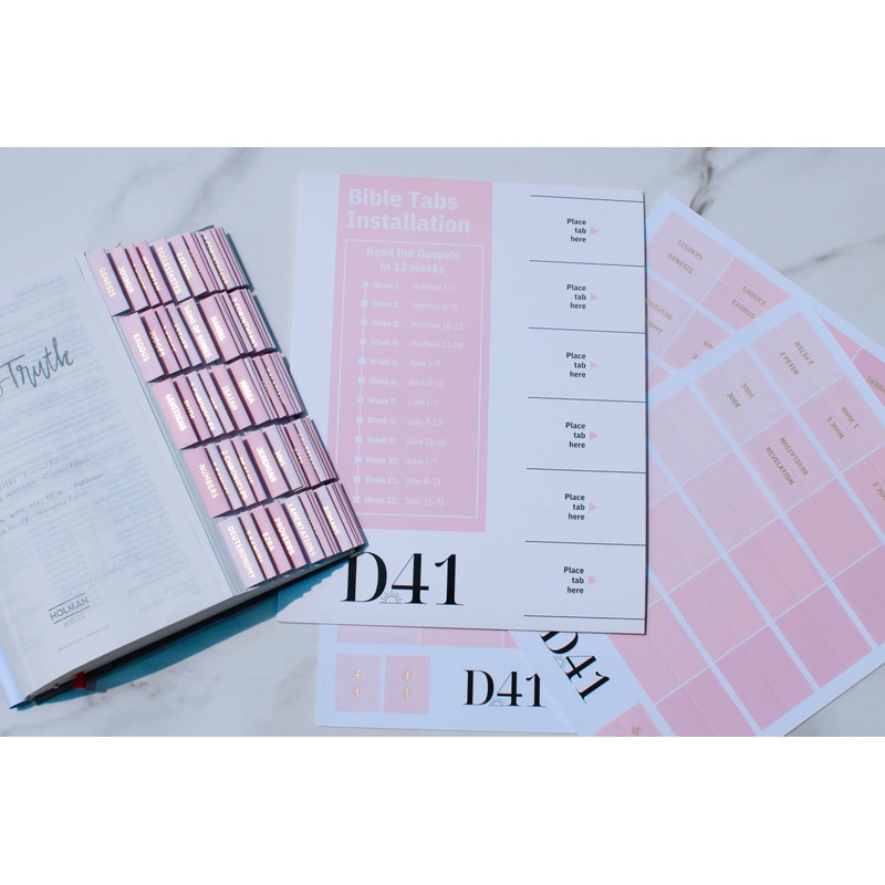 D41 Decorative Bible Tabs for Women (96 Pieces) - Earth