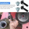 Outopakkle 2 Set Spindle Blade Splined Bushings and Screws Bolts