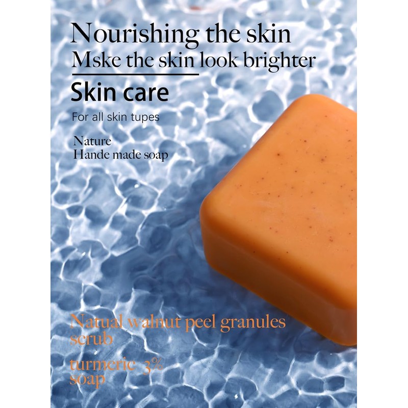 Kojic Acid Scrub Soap 140g + Turmeric Scrub Soap 140g,