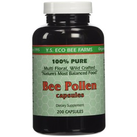 Y.S. ECO Bee Farms 100% Pure Bee Pollen 1,000mg- 200 Capsules