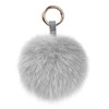 ENJOYFUR Real Fox Fur Pompom Keychains Fluffy Furry Bag Charm